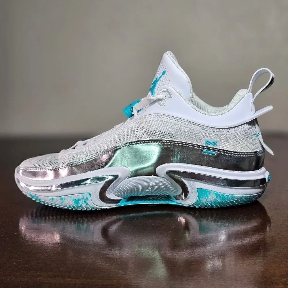 Nike Air Jordan XXXVI 36 Low PF Guo Ailun Men's 10 Silver Jade DM9032-130 Shoes